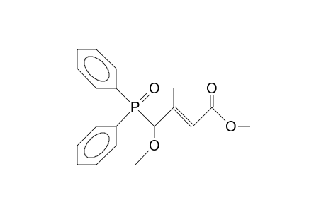 (E)-4-Diphenylphosphinoyl-4-methoxy-3-methyl-but-2-enoic acid, methyl ester