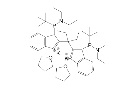 Dipotassium N-[tert-butyl-[2-[1-[1-[tert-butyl(diethylamino)phosphanyl]-1,3-dihydroinden-3-id-2-yl]-1-ethyl-propyl]-1,3-dihydroinden-3-id-1-yl]phosphanyl]-N-ethyl-ethanamine ditetrahydrofuran