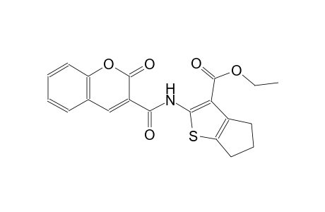 ethyl 2-{[(2-oxo-2H-chromen-3-yl)carbonyl]amino}-5,6-dihydro-4H-cyclopenta[b]thiophene-3-carboxylate