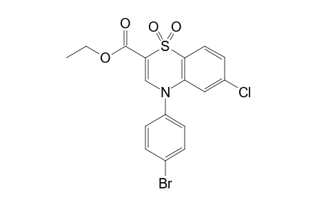 4-(4-bromophenyl)-6-chloro-1,1-diketo-benzo[e][1,4]thiazine-2-carboxylic acid ethyl ester