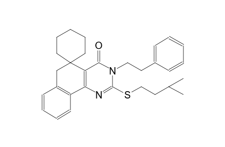 2-(isopentylthio)-3-phenethyl-3H-spiro[benzo[h]quinazoline-5,1'-cyclohexan]-4(6H)-one