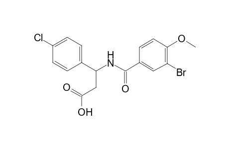 3-[(3-bromanyl-4-methoxy-phenyl)carbonylamino]-3-(4-chlorophenyl)propanoic acid