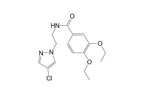 N-[2-(4-chloro-1H-pyrazol-1-yl)ethyl]-3,4-diethoxybenzamide