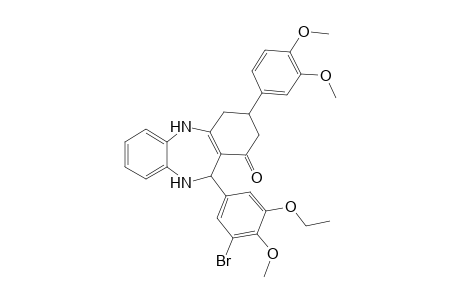 11-(3-Bromo-5-ethoxy-4-methoxyphenyl)-3-(3,4-dimethoxyphenyl)-2,3,4,5,10,11-hexahydro-1H-dibenzo[b,e][1,4]diazepin-1-one