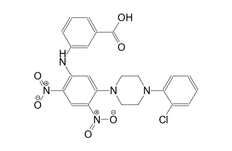 3-{5-[4-(2-chlorophenyl)-1-piperazinyl]-2,4-dinitroanilino}benzoic acid