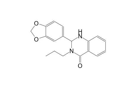 4(1H)-quinazolinone, 2-(1,3-benzodioxol-5-yl)-2,3-dihydro-3-propyl-