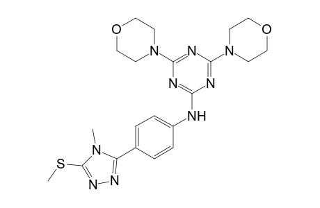 (4,6-Di-morpholin-4-yl-[1,3,5]triazin-2-yl)-[4-(4-methyl-5-methylsulfanyl-4H-[1,2,4]triazol-3-yl)-phenyl]-amine
