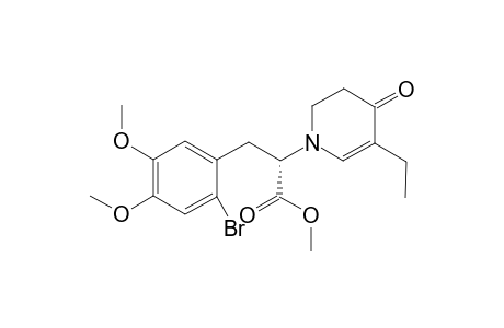 N-[(1S)-(Carboxymethyl)-2-(2-bromo-4,5-dimethoxyphenyl)ethyl]-2,3-didehydro-3-ethyl-4-oxopiperidine