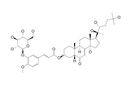 2-DEOXY-20-HYDROXY-ECDYSONE-3-[4-(1-BETA-D-GLUCOPYRANOSYL)]-FERULATE