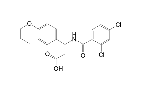 3-[(2,4-dichlorobenzoyl)amino]-3-(4-propoxyphenyl)propanoic acid