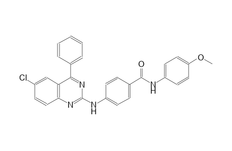 4-[(6-chloro-4-phenyl-2-quinazolinyl)amino]-N-(4-methoxyphenyl)benzamide