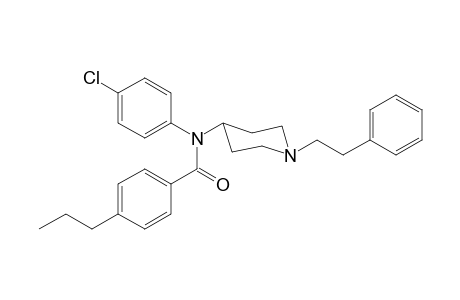N-(4-Chlorophenyl)-4-propyl-N-[1-(2-phenylethyl)piperidin-4-yl]benzamide