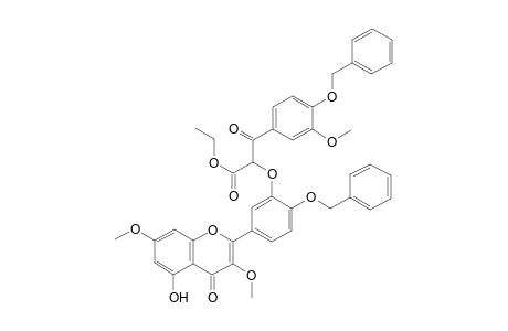 2-[2-Benzyloxy-5-(5-hydroxy-3,7-dimethoxy-4-oxo-4H-chromene-2-yl)phenoxy]-2-(4-benzyloxy-3-methoxybenzoyl)acetic acid ethyl ester