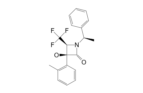 (3R,4R)-3-HYDROXY-3-(2-METHYLBENZYL)-1-[(1S)-1-PHENETHYL]-4-(TRIFLUOROMETHYL)-2-AZETANONE