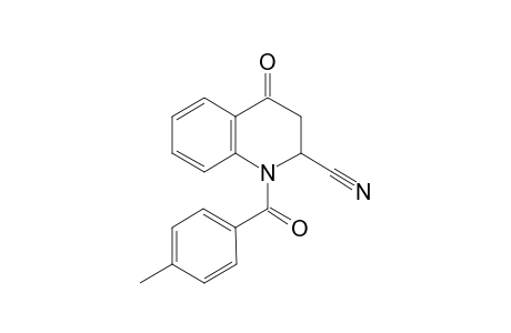 1-(4-methylbenzoyl)-4-oxo-2,3-dihydroquinoline-2-carbonitrile