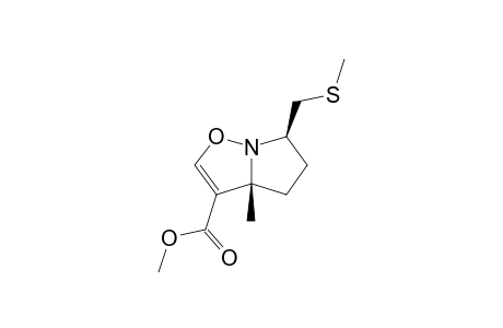 Methyl 3a-methyl-6-methylthiomethyl-3a,4,5,6-tetrahydropyrrolo[1,2-b]isoxazole-3-carboxylate