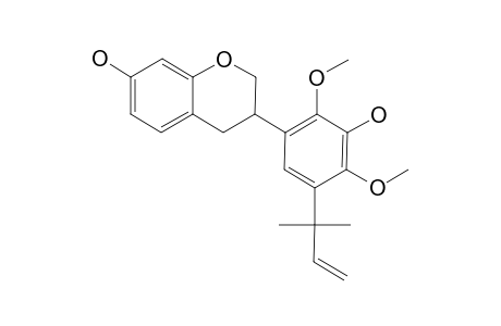 UNANIISOFLAVAN;5'-ALPHA,ALPHA-DIMETHYLALLYL-7,3'-DIHYDROXY-2',4'-DIMETHOXYISOFLAVAN