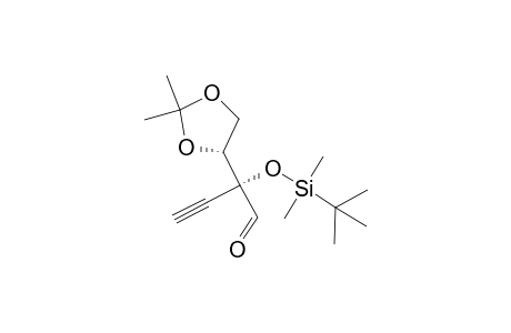 2(S)-2-(tert-Butyldimethylsilyloxy)-2-[(4R)-2,2-dimethyl-1,3-dioxolan-4-yl]-3-butynal