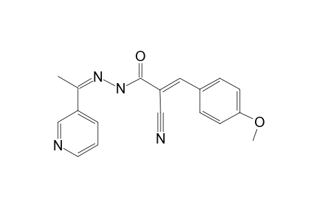 2-CYANO-3-(4-METHOXYPHENYL)-N'-[1-(PYRIDINE-3-YL)-ETHYLIDENE]-ACRYLOHYDRAZIDE