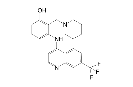 2-(piperidin-1'-ylmethyl)-3-(7''-trifluoromethylquinolin-4''-ylamino)phenol