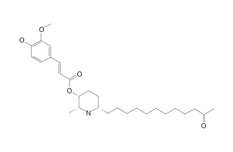 (+)-3-O-FERULOYLCASSINE;(+)-2-METHYL-3-FERULOYL-6-(DODECYL-11'-ONE)-PIPERIDINE