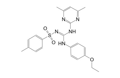 N-[(E)-[(4,6-dimethyl-2-pyrimidinyl)amino](4-ethoxyanilino)methylidene]-4-methylbenzenesulfonamide