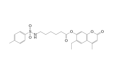 6-ethyl-4-methyl-2-oxo-2H-chromen-7-yl 6-{[(4-methylphenyl)sulfonyl]amino}hexanoate