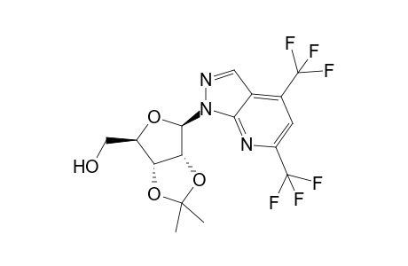 4,6-Bis(trifluoromethyl)-2,3-o-isopropylidene-,beta.,D-ribofuranosyl)-1H-pyrazolo[3,4-b]pyridine