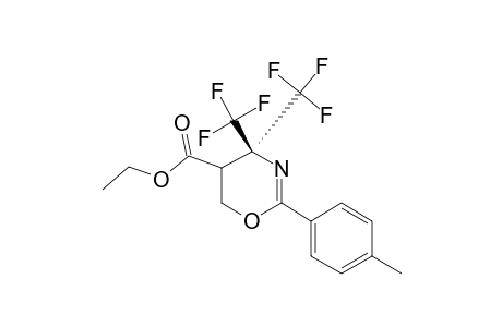 5-ETHOXYCARBONYL-2-(4-METHYLPHENYL)-4,4-BIS-(TRIFLUOROMETHYL)-5,6-DIHYDRO-4H-1,3-OXAZINE