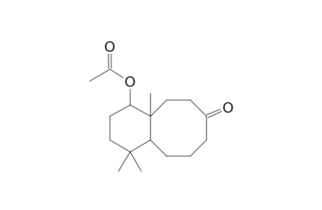 4,4,10a-Trimethyl-8-oxo-(dodecahydro)-benzocycloocten-1'-yl acetate