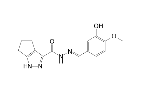 N'-[(E)-(3-Hydroxy-4-methoxyphenyl)methylidene]-1,4,5,6-tetrahydrocyclopenta[c]pyrazole-3-carbohydrazide