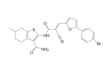 2-({(2E)-3-[5-(4-bromophenyl)-2-furyl]-2-cyano-2-propenoyl}amino)-6-methyl-4,5,6,7-tetrahydro-1-benzothiophene-3-carboxamide