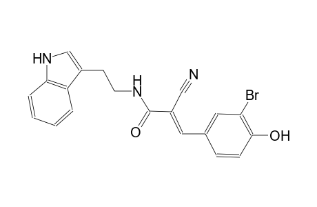 (2E)-3-(3-bromo-4-hydroxyphenyl)-2-cyano-N-[2-(1H-indol-3-yl)ethyl]-2-propenamide