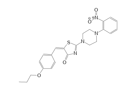 (5E)-2-[4-(2-nitrophenyl)-1-piperazinyl]-5-(4-propoxybenzylidene)-1,3-thiazol-4(5H)-one