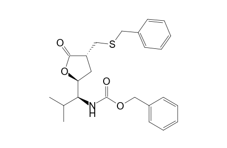 (phenylmethyl) N-[(1S)-2-methyl-1-[(2S,4R)-5-oxidanylidene-4-[(phenylmethylsulfanyl)methyl]oxolan-2-yl]propyl]carbamate