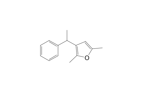 2,5-Dimethyl-3-(1-phenylethyl)-furane