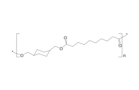 Poly(oxymethylene-1,4-cis-cyclohexylene-methyleneoxysebacoyl)
