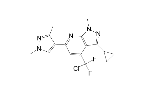 4-[chloro(difluoro)methyl]-3-cyclopropyl-6-(1,3-dimethyl-1H-pyrazol-4-yl)-1-methyl-1H-pyrazolo[3,4-b]pyridine