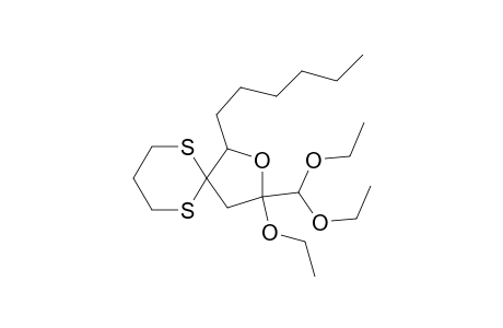 3-(Diethoxymethyl)-3-ethoxy-1-hexyl-2-oxa-6,10-dithiaspiro[4.5]decane