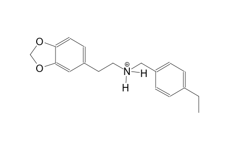 2-(1,3-benzodioxol-5-yl)-N-(4-ethylbenzyl)ethanaminium