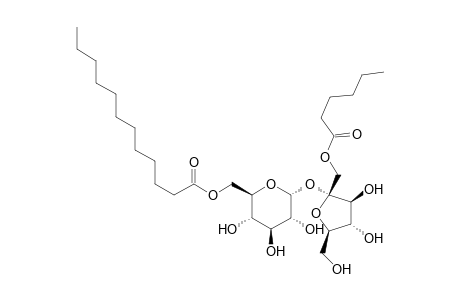 .alpha.-D-Glucopyranoside, 1-O-(1-oxohexyl)-.beta.-D-fructofuranosyl, 6-dodecanoate