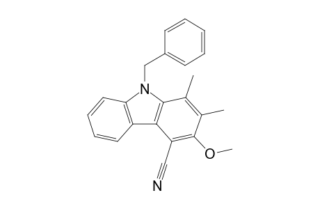 3-methoxy-1,2-dimethyl-9-(phenylmethyl)-4-carbazolecarbonitrile