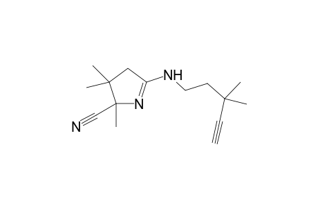 5-(3,3-Dimethypent-4-ynylamino)-2,3,3-trimethyl-3,4-dihydro-2H-pyrrole-2-carbonitrile