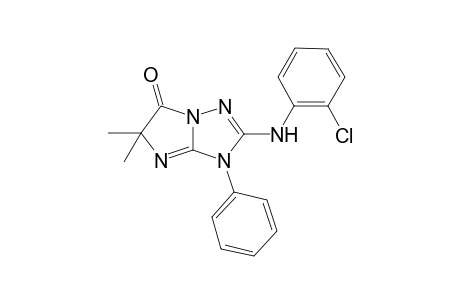 2-(2-Chloroanilino)-5,5-dimethyl-3-phenyl-6-imidazo[1,2-b][1,2,4]triazolone