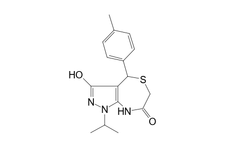 1H-Pyrazolo[3,4-e][1,4]thiazepin-7(6H)-one, 4,8-dihydro-3-hydroxy-1-(1-methylethyl)-4-(4-methylphenyl)-