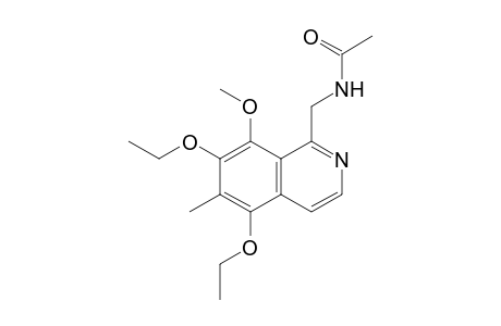 1-Acetylaminomethyl-5,7-diethoxy-8-methoxy-6-methylisoquinoline