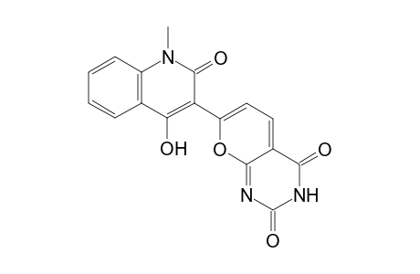 7-(1,2-Dihydro-4-hydroxy-1-methyl-2-oxoquinolin-3-yl)-3H-pyrano[2,3-d]pyrimidine-2,4-dione