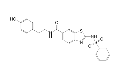 6-benzothiazolecarboxamide, N-[2-(4-hydroxyphenyl)ethyl]-2-[(phenylsulfonyl)amino]-