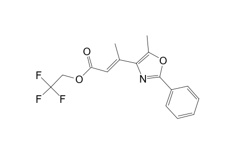 2-Butenoic acid, 3-(5-methyl-2-phenyl-4-oxazolyl)-, 2,2,2-trifluoroethyl ester, (E)-
