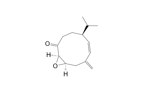 11-Oxabicyclo[8.1.0]undec-6-en-2-one, 8-methylene-5-(1-methylethyl)-, [1R-(1R*,5S*,6E,10R*)]-